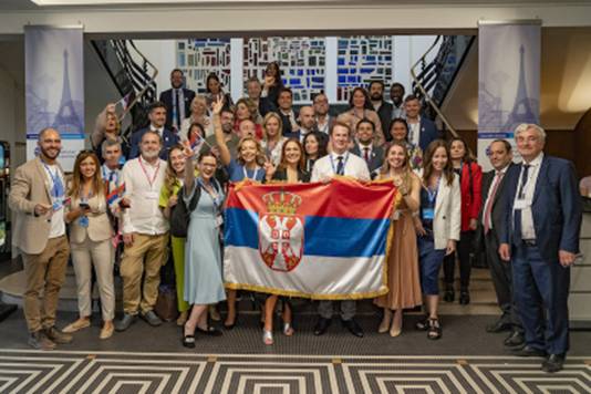 Serbia��s Delegation at the 172nd General Assembly of the Bureau International des Expositions (BIE), following the election of Serbia as host country of Specialised Expo 2027